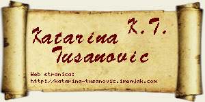 Katarina Tušanović vizit kartica
